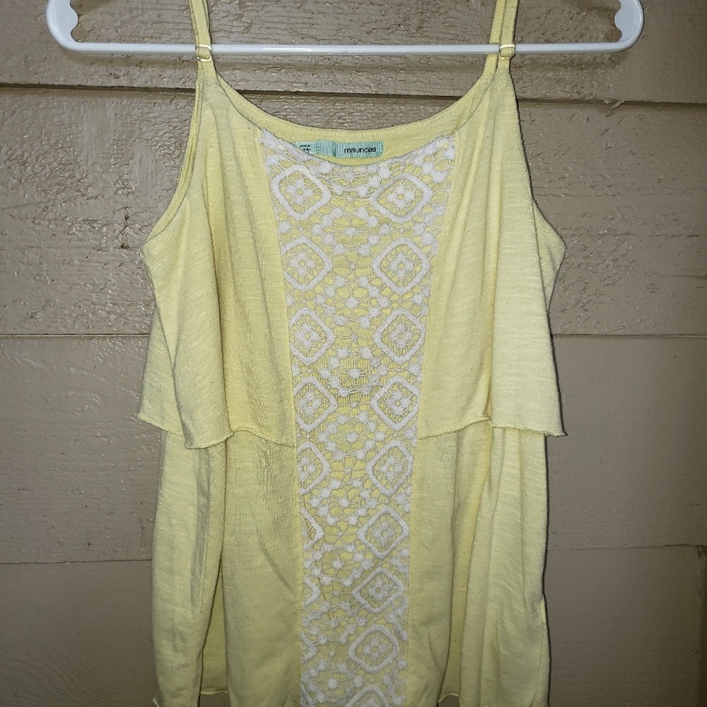 LAST CHANCE! Embroidered Two Layer Tank Top